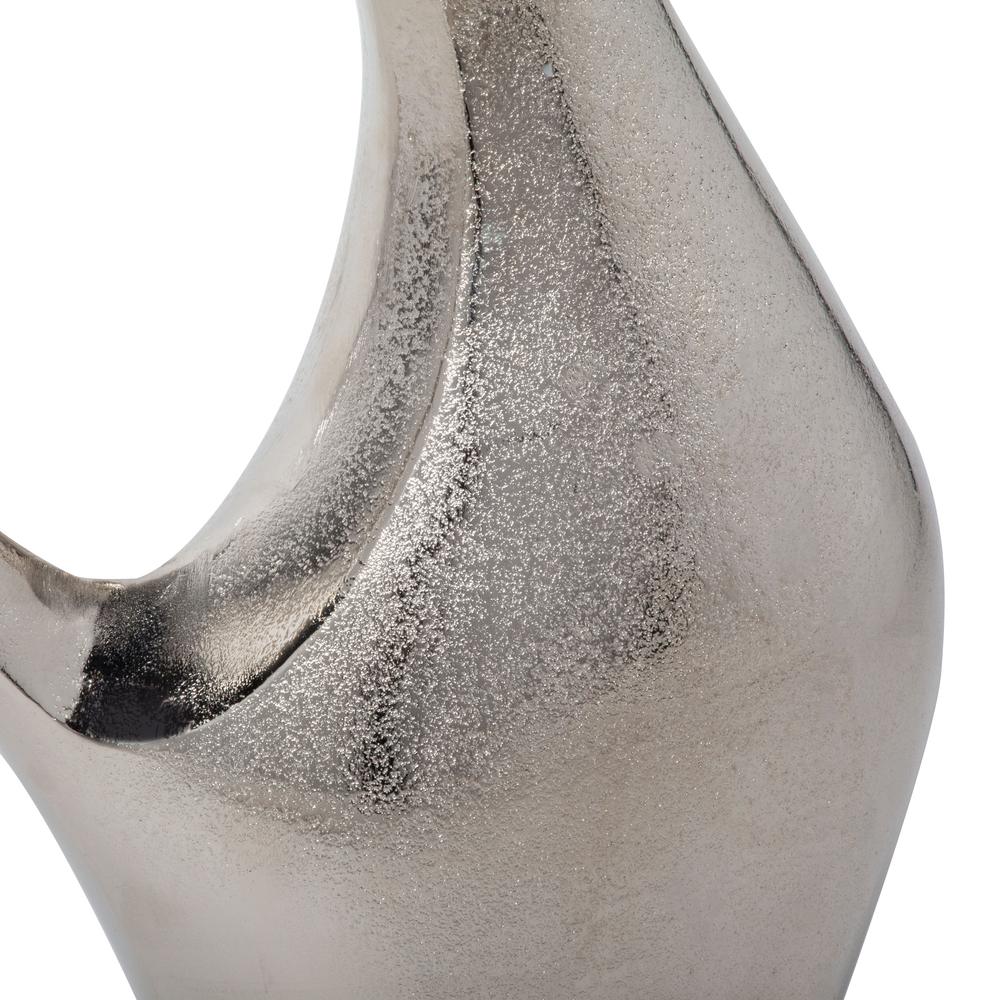 Kendra Decorative Metal Table Vase, Large Silver. Picture 4