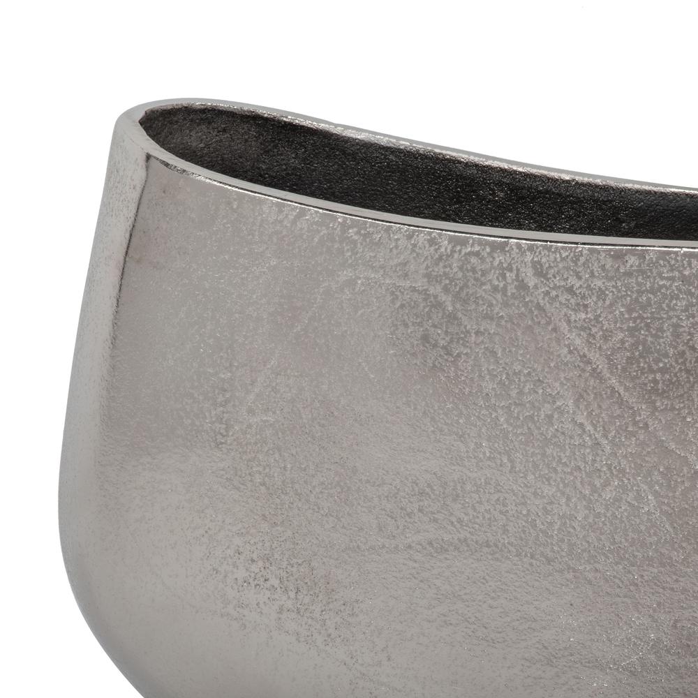 Aris Silver Decorative Metal Table Vase, Large. Picture 3