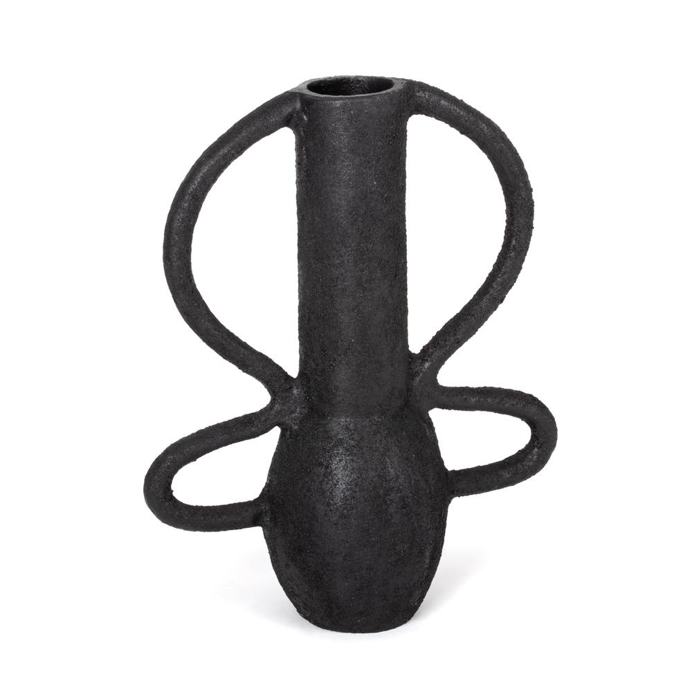 Kenton Black Decorative Metal Table Vase. Picture 1