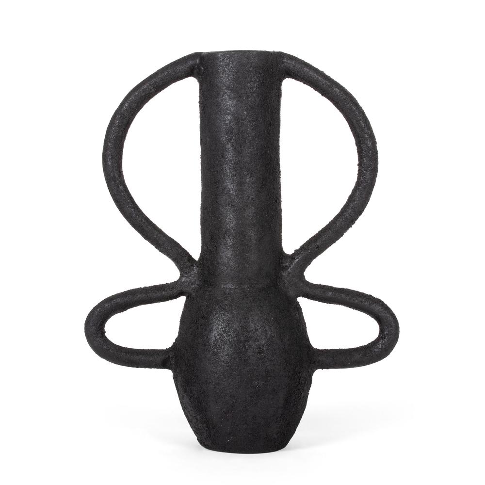 Kenton Black Decorative Metal Table Vase. Picture 2