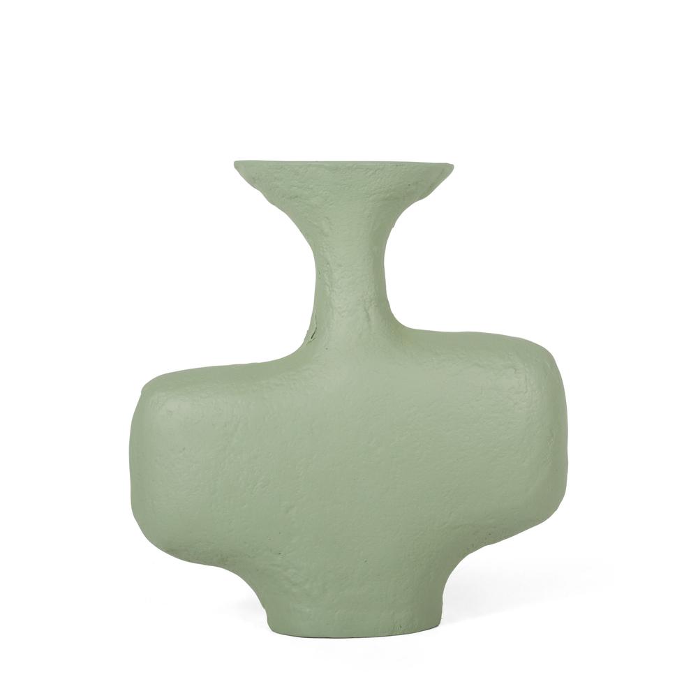 Hollis Decorative Metal Table Vase, Small Green. Picture 3