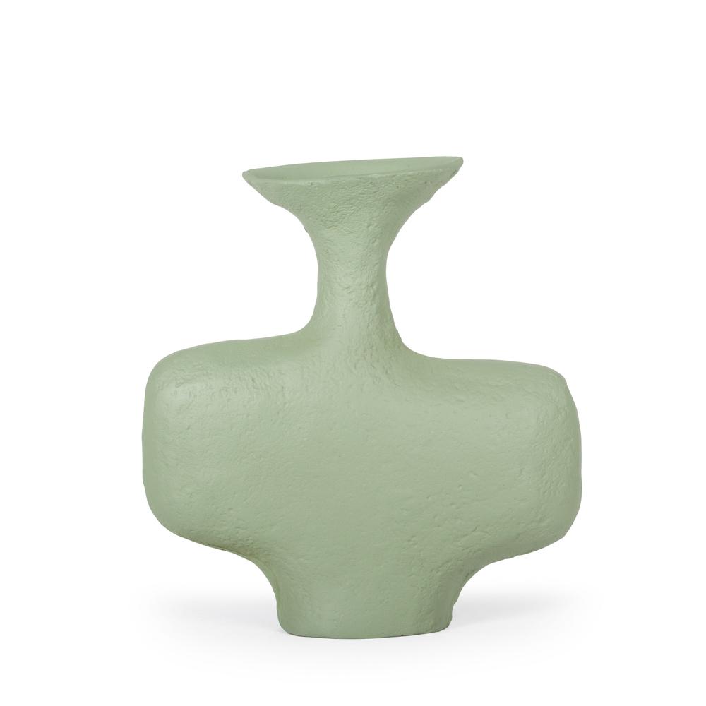 Hollis Decorative Metal Table Vase, Small Green. Picture 6