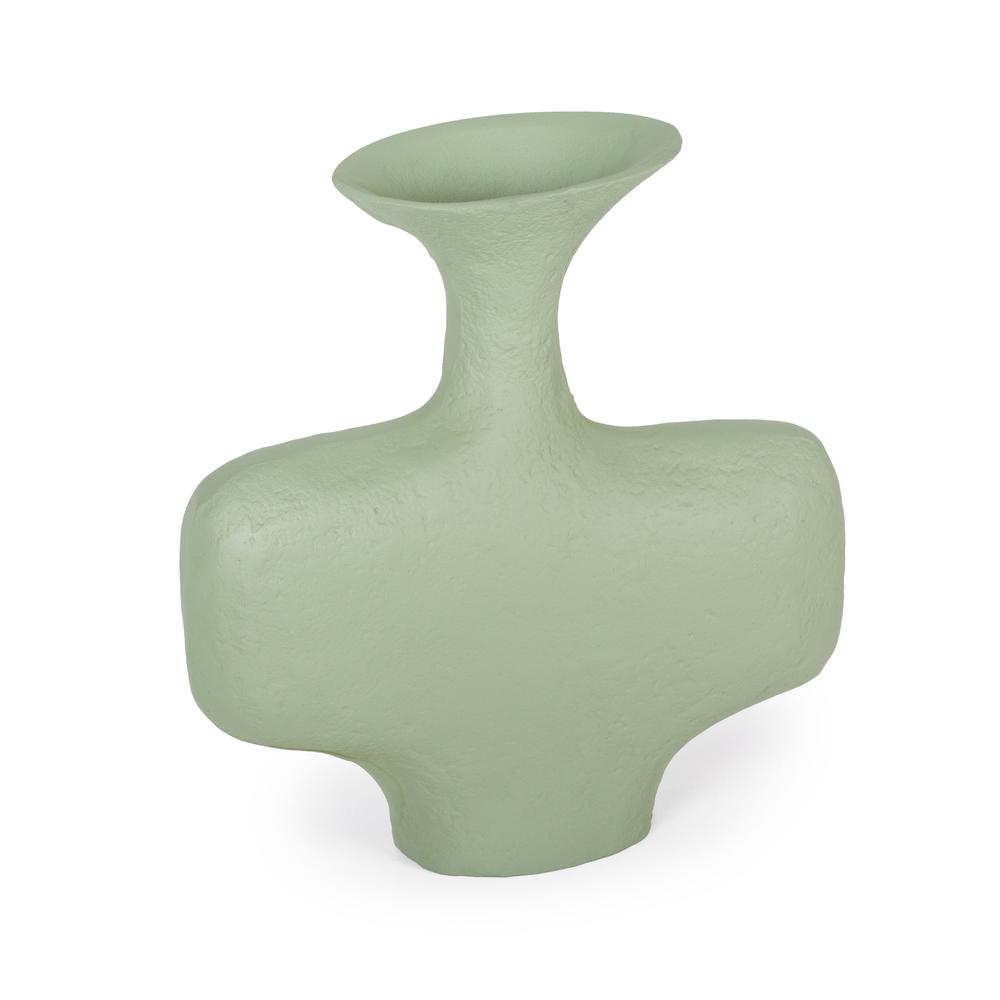 Hollis Decorative Metal Table Vase, Small Green. Picture 7