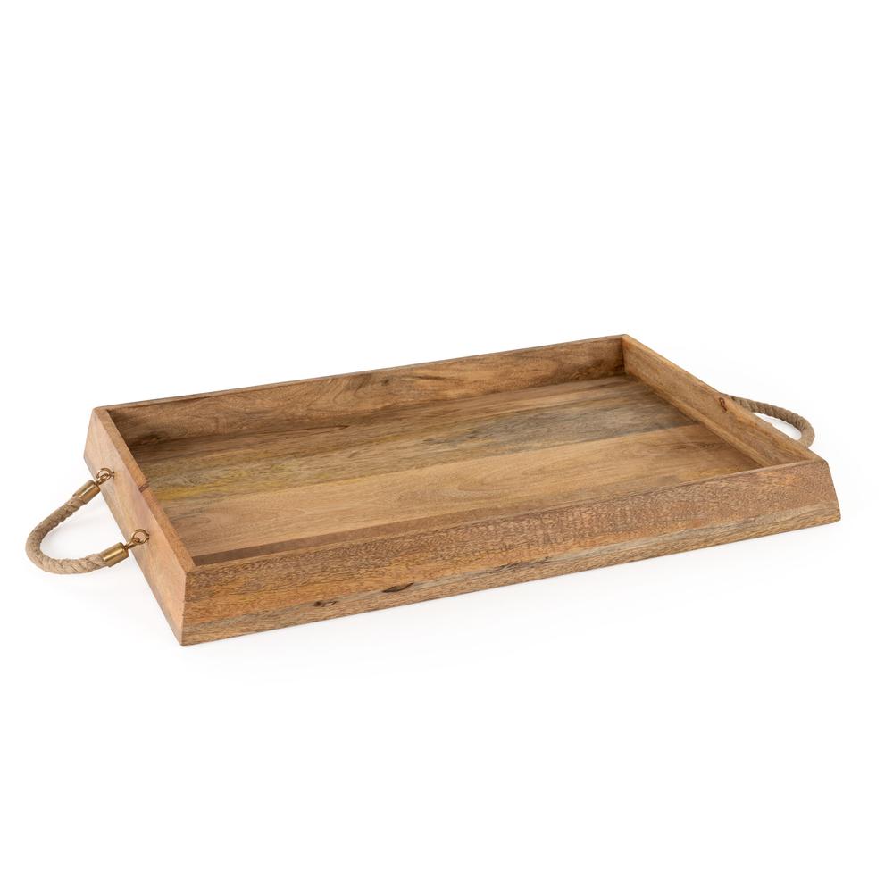 Caydence Rectangle Wood Trays, Set of 2. Picture 5