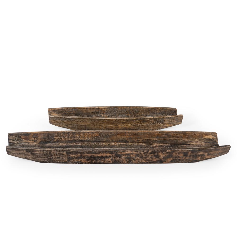 Colbie Wood Boat Trays, Set of 2. Picture 3