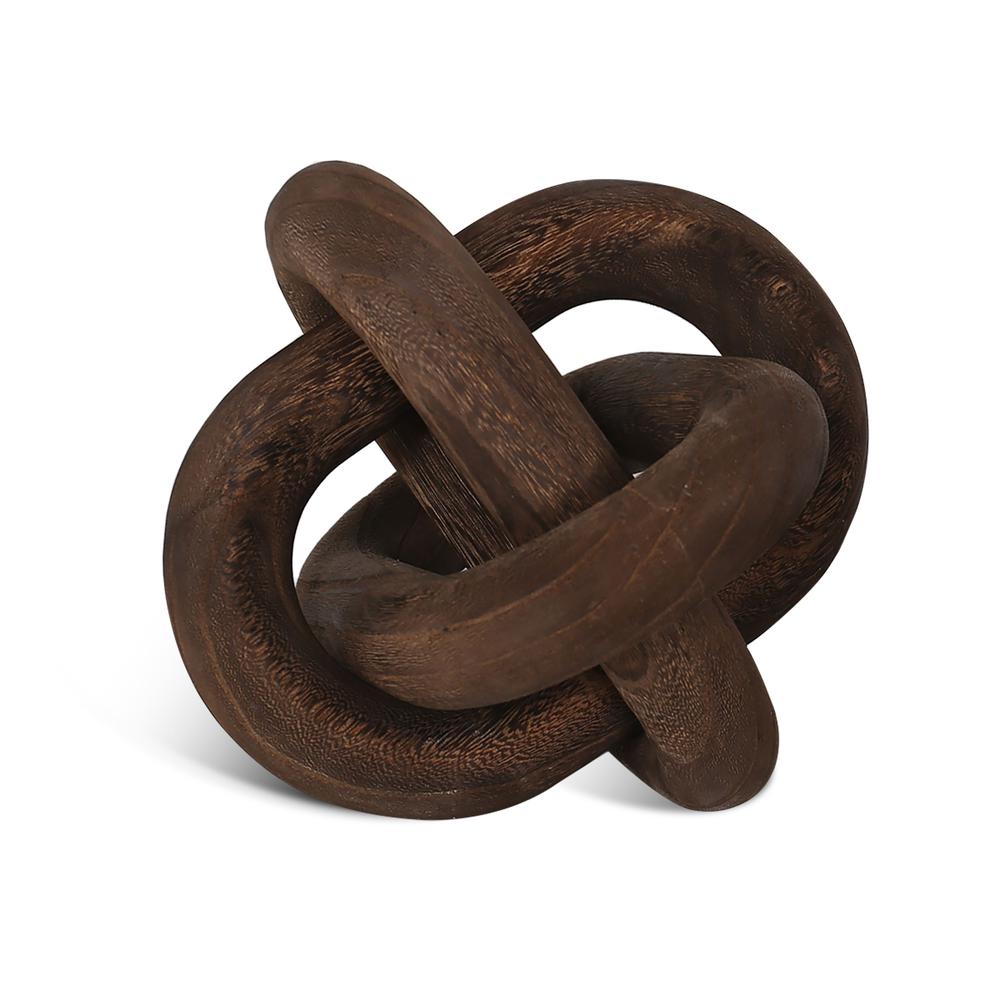Devante Wood knot Sculpture, Large Dark Brown. Picture 1