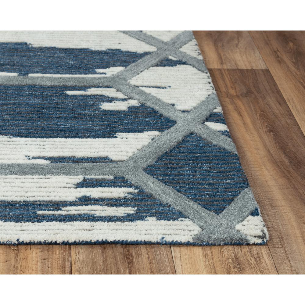 Honey BLUE 8'6"X11'6" Hand-Tufted Rug- 001103. Picture 1