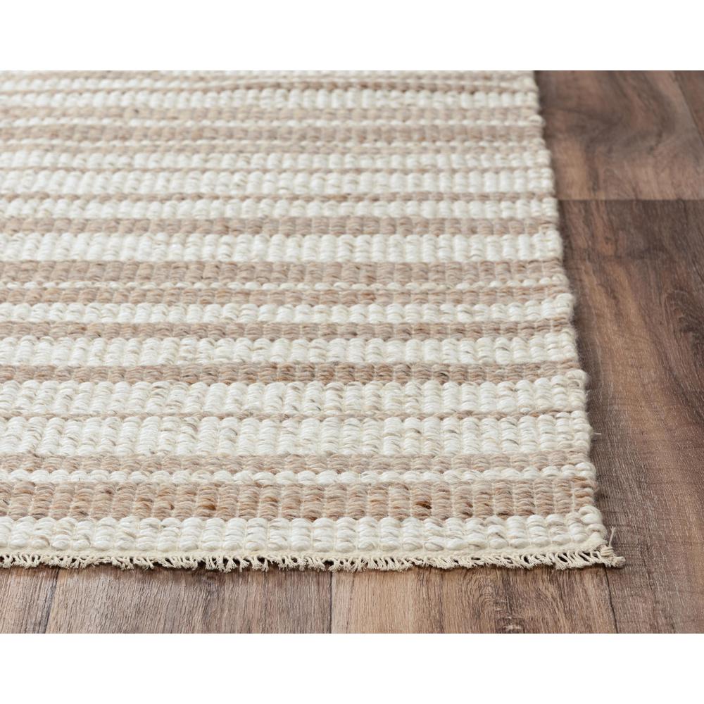 Hand Woven Flat Weave Pile Wool/ Polyester Rug, 5' x 7'6". Picture 3
