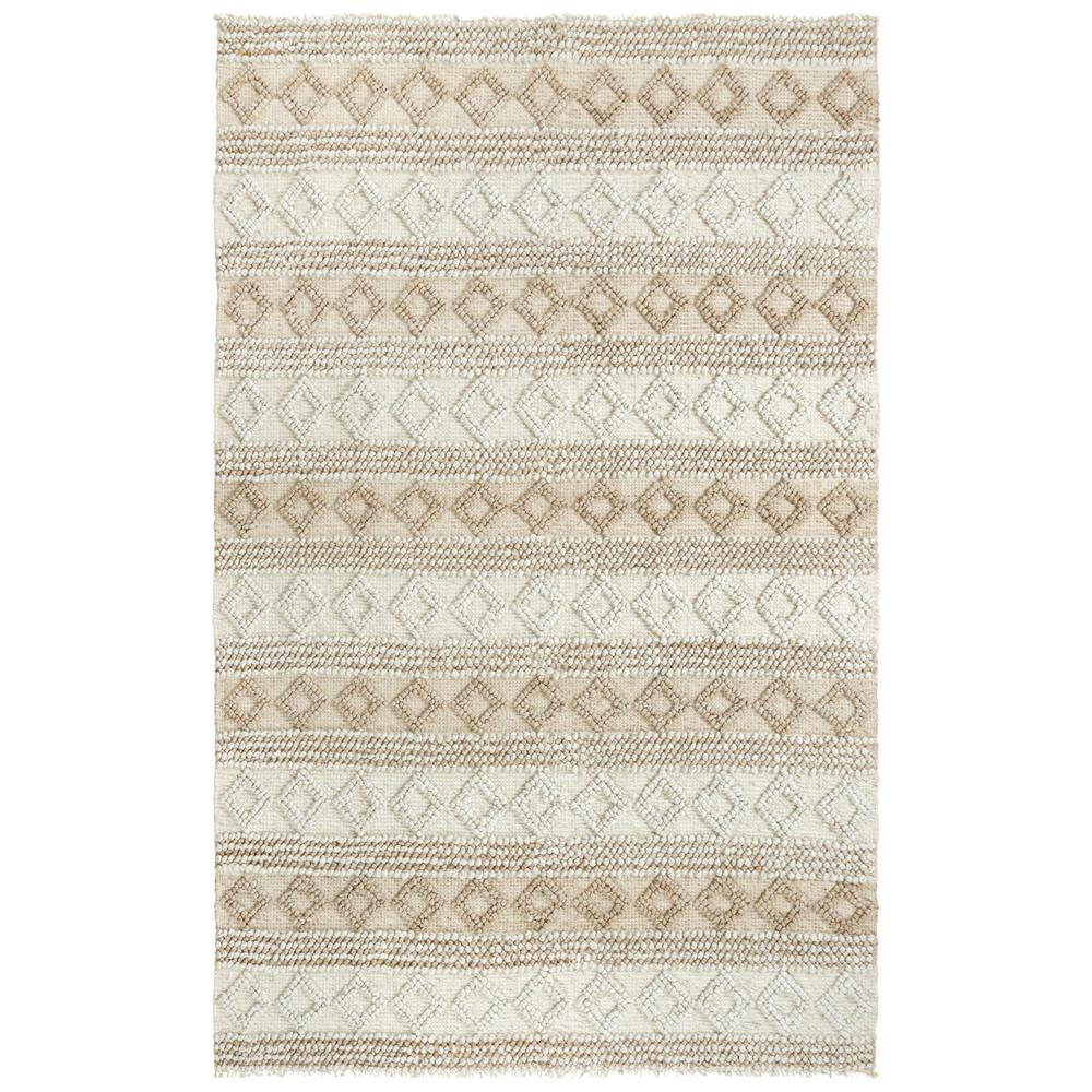 Hand Woven Flat Weave Pile Wool/ Polyester Rug, 5' x 7'6". Picture 1