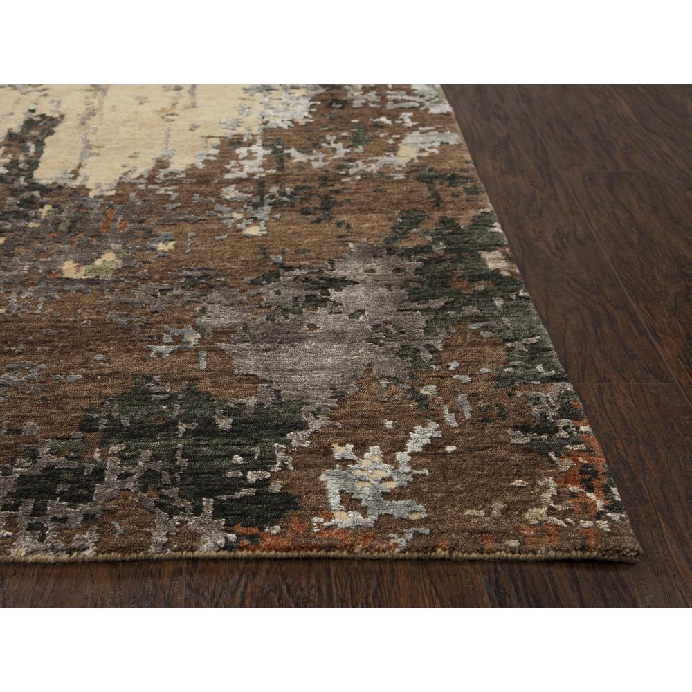 Hand Knotted Cut Pile Wool/ Viscose Rug, 10' x 14'. Picture 3