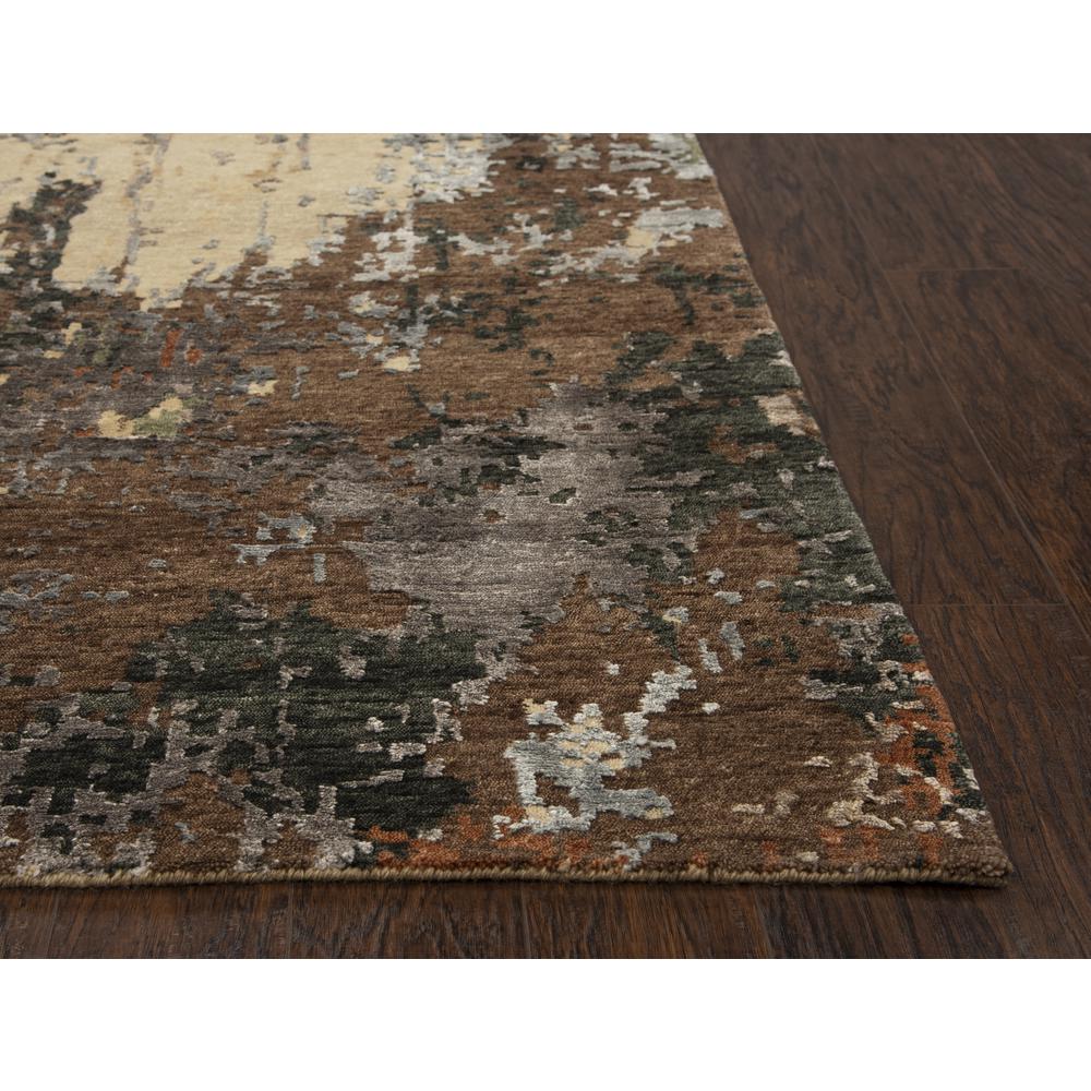 Hand Knotted Cut Pile Wool/ Viscose Rug, 10' x 14'. Picture 9