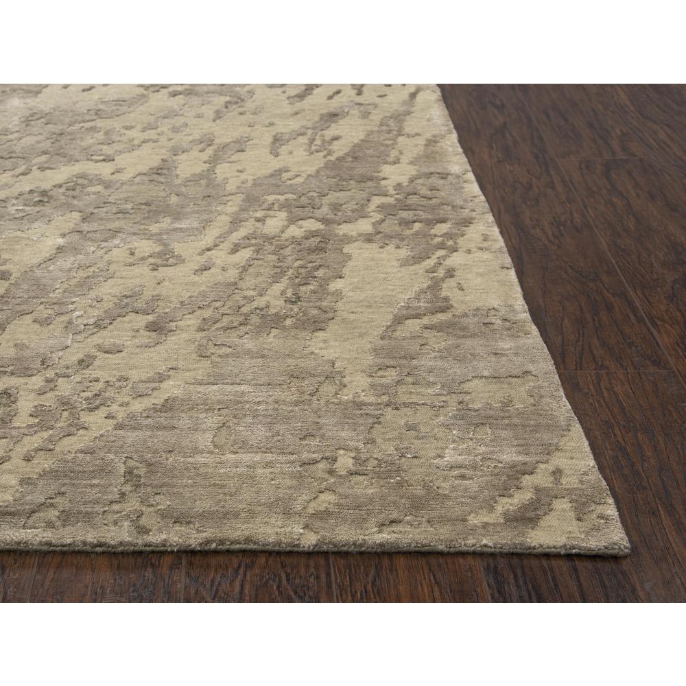 Hand Knotted Cut Pile Wool/ Viscose Rug, 10' x 14'. Picture 3