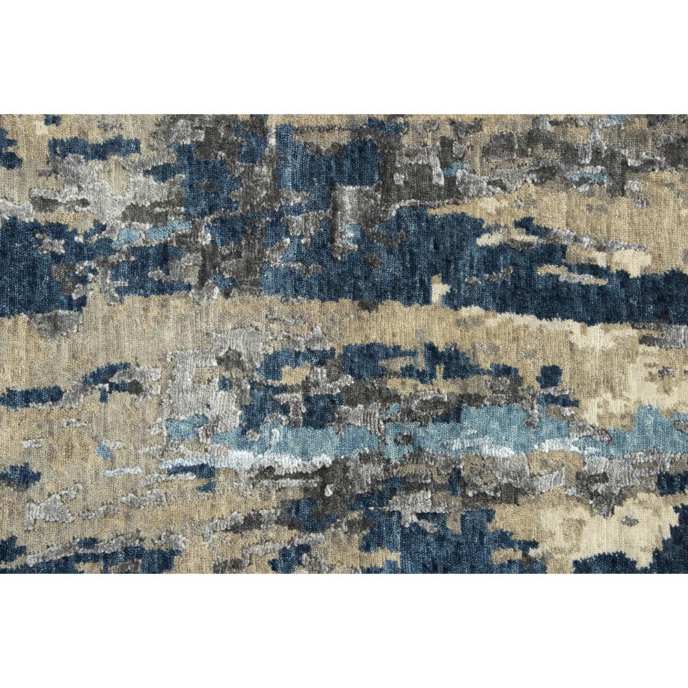 Hand Knotted Cut Pile Wool/ Viscose Rug, 10' x 14'. Picture 4