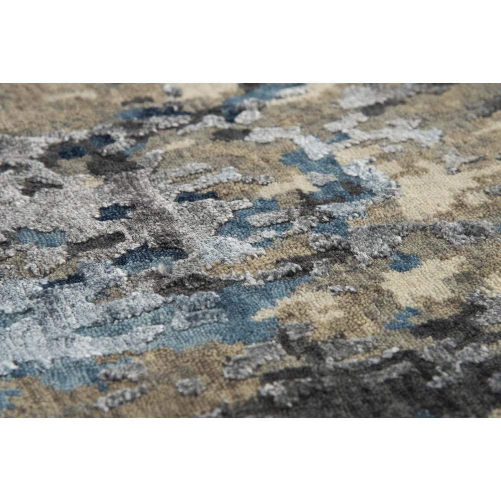 Hand Knotted Cut Pile Wool/ Viscose Rug, 10' x 14'. Picture 5
