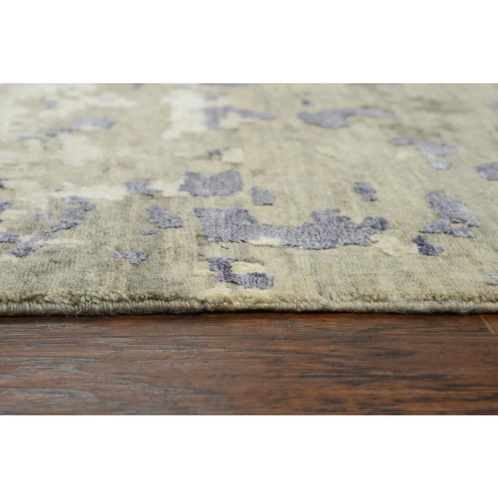 Hand Knotted Cut Pile Wool/ Viscose Rug, 10' x 14'. Picture 7