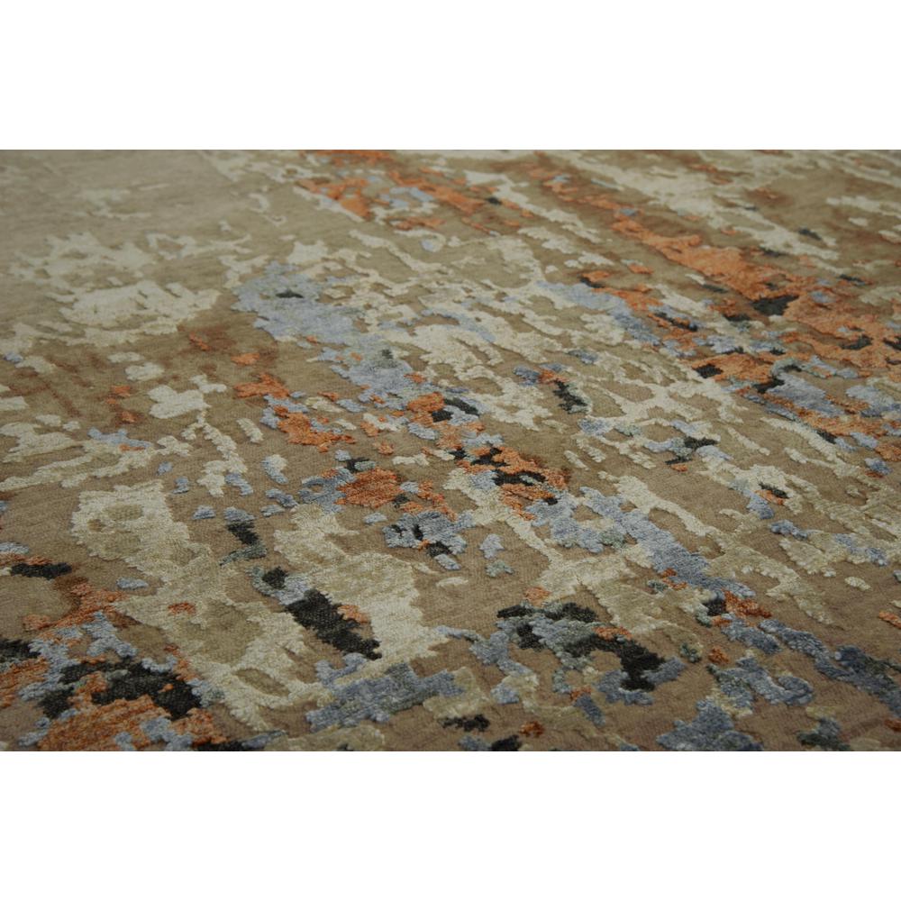 Hand Knotted Cut Pile Wool/ Viscose Rug, 10' x 14'. Picture 4