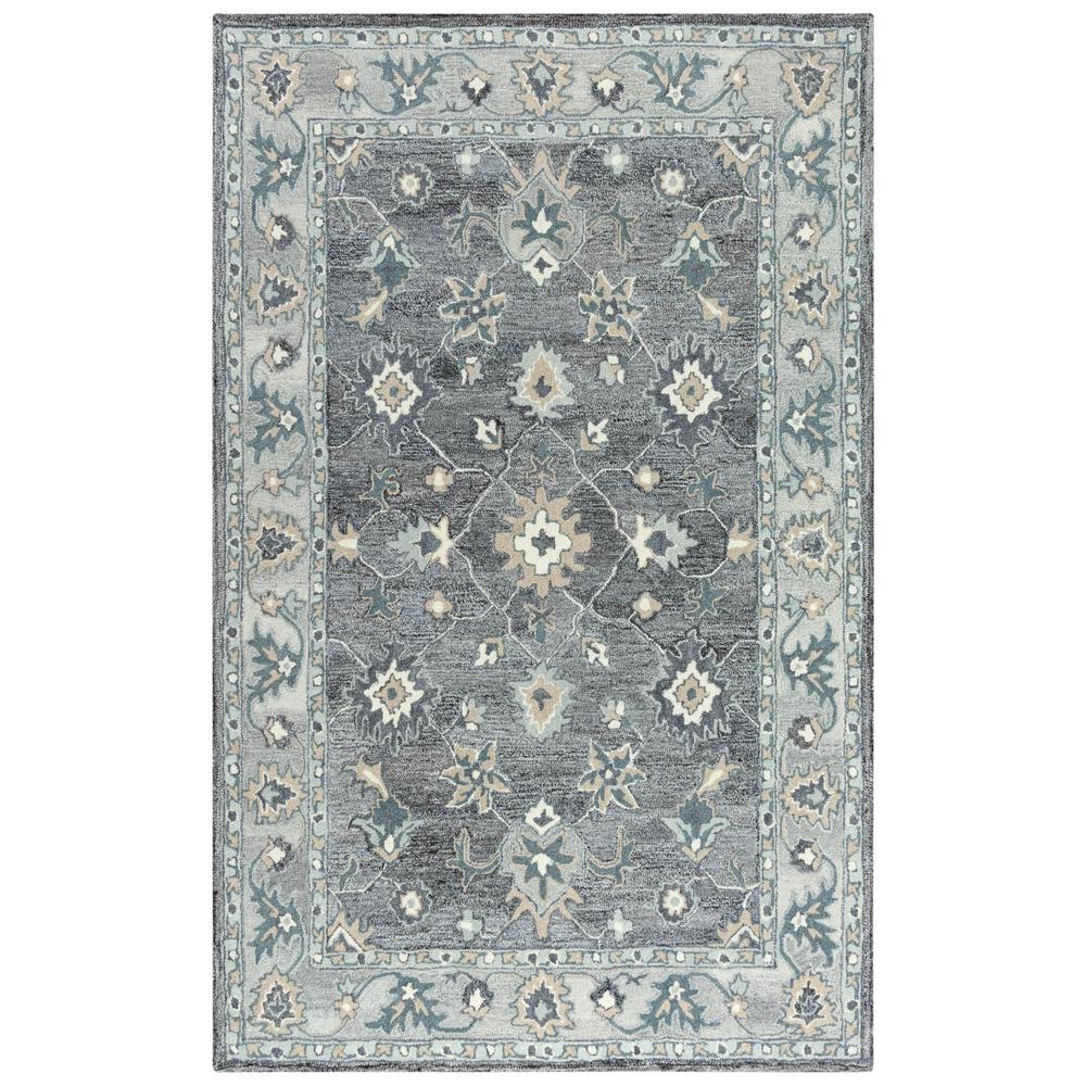 Hand Tufted Cut Pile Wool/ Polyester Rug, 5' x 7'6". Picture 1