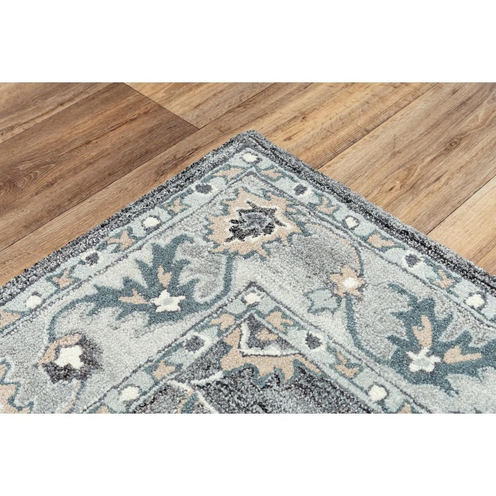Hand Tufted Cut Pile Wool/ Polyester Rug, 5' x 7'6". Picture 5