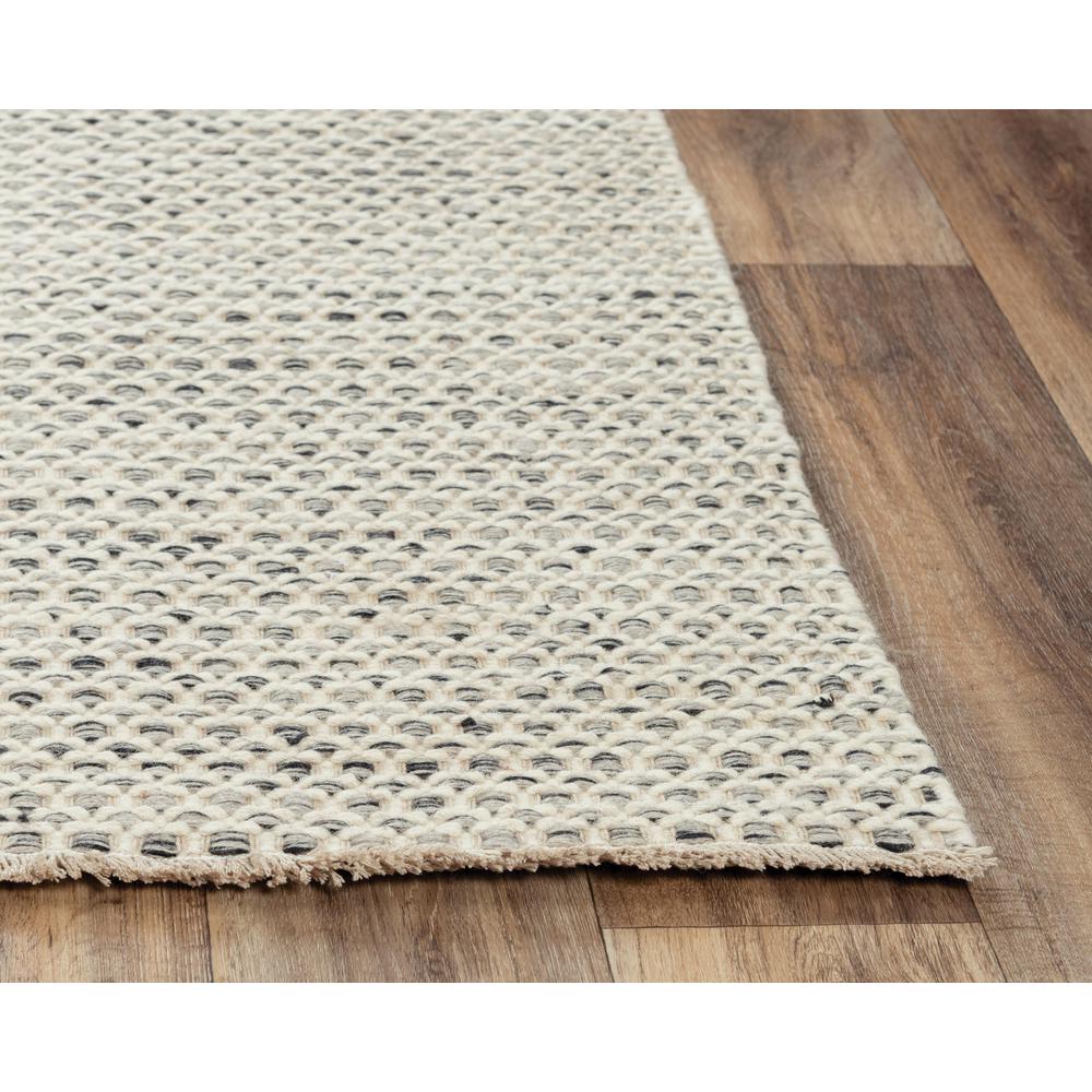 Hand Woven Loop Pile Wool Rug, 5' x 7'6". Picture 3