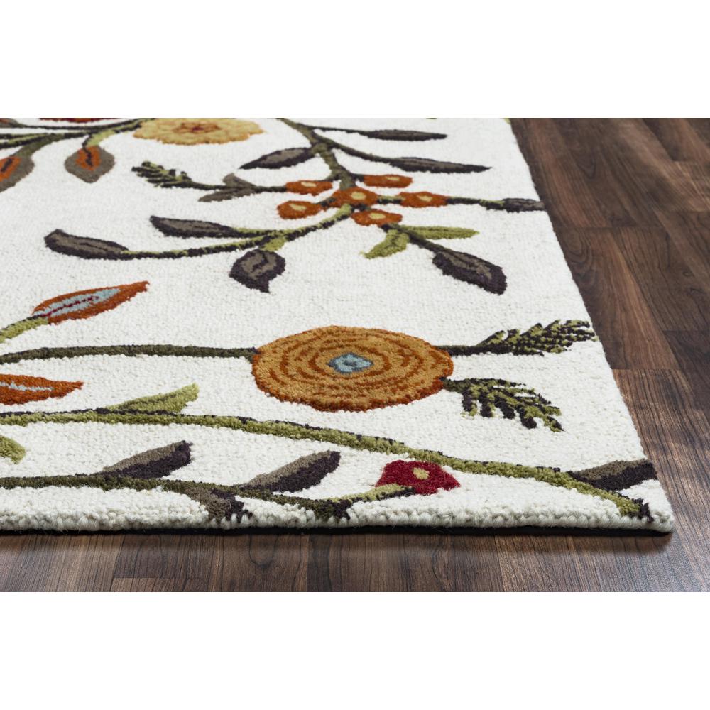 Hand Tufted Cut & Loop Pile Wool/ Viscose Rug, 9' x 12'. Picture 2