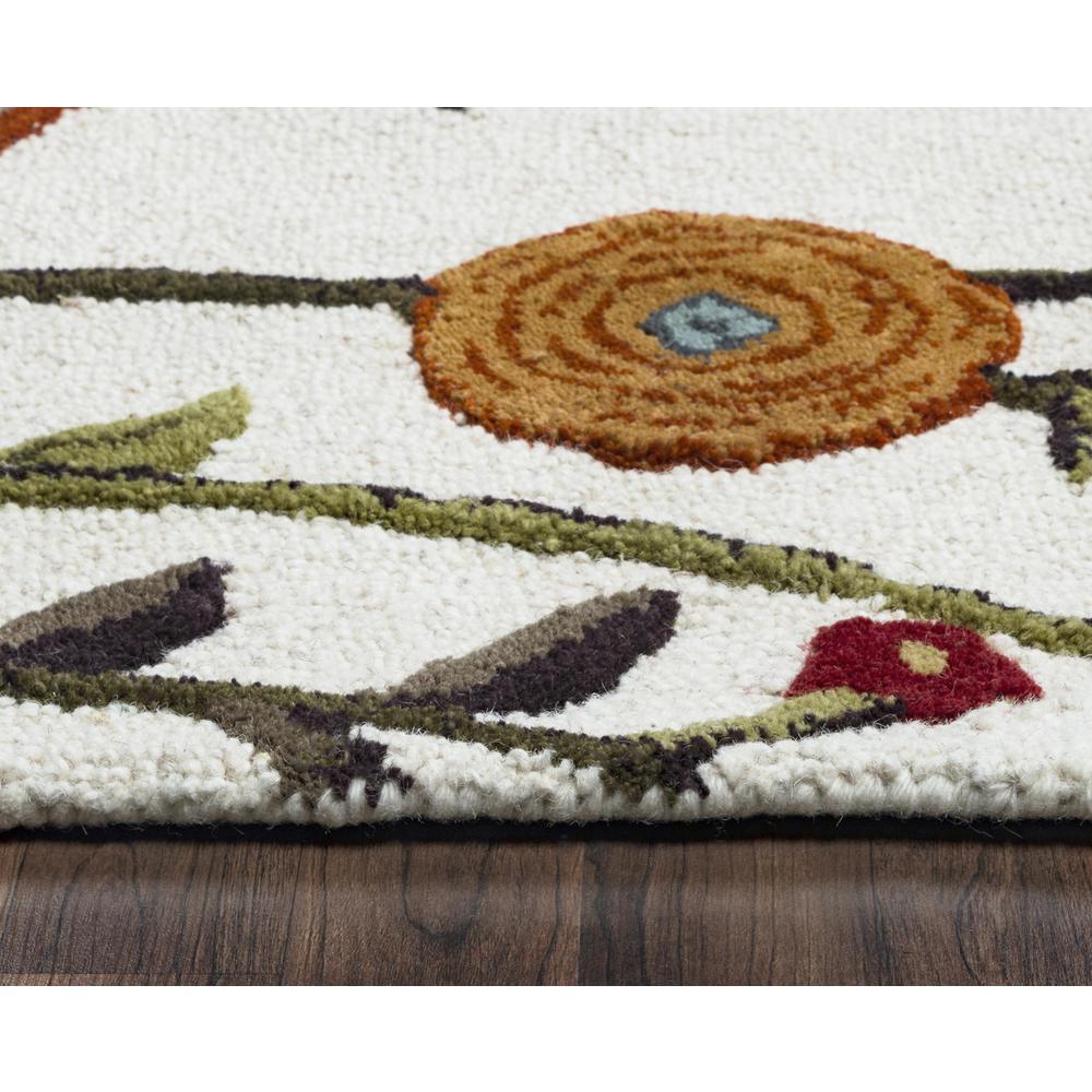 Hand Tufted Cut & Loop Pile Wool/ Viscose Rug, 9' x 12'. Picture 4