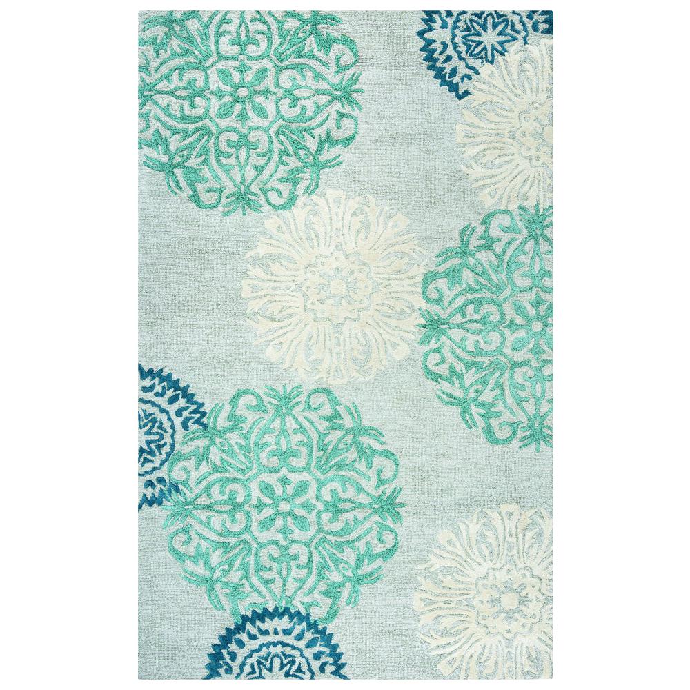 Charming Blue 3' x 5' Hand-Tufted Rug- CM1003. Picture 4