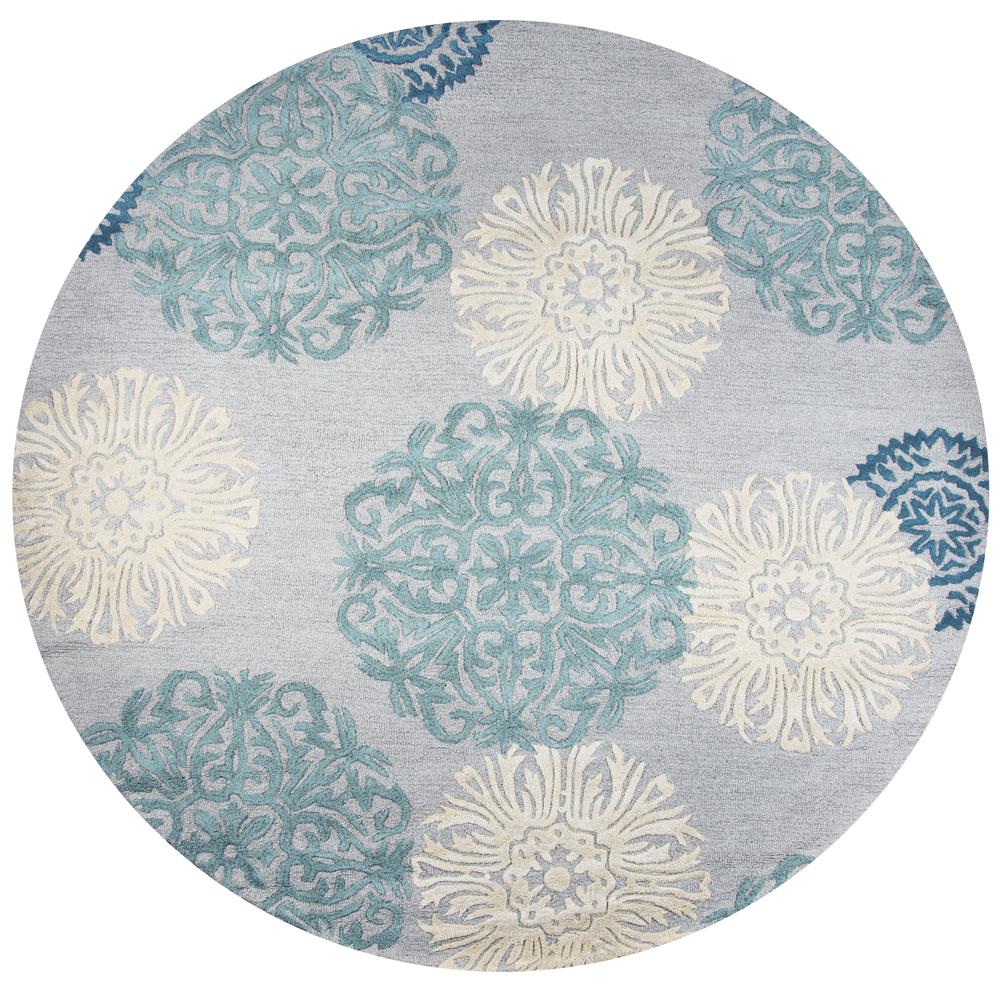 Charming Blue 3' x 5' Hand-Tufted Rug- CM1003. Picture 7