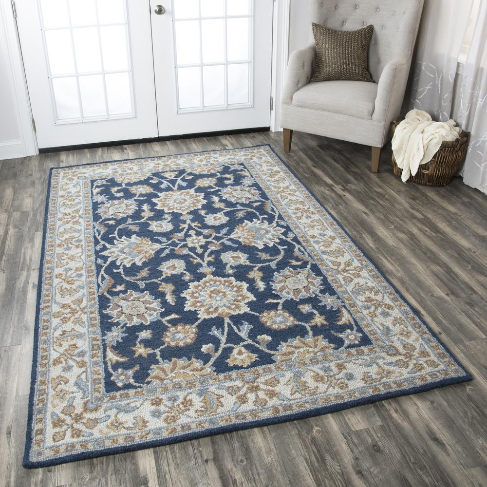 Crypt Blue 3' x 5' Hand-Tufted Rug- CY1004. Picture 5