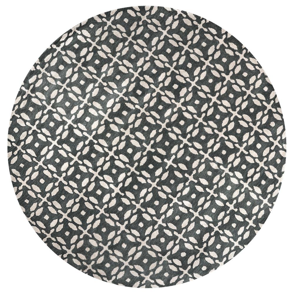 Holland Gray 3' x 5' Hand-Tufted Rug- HO1001. Picture 6
