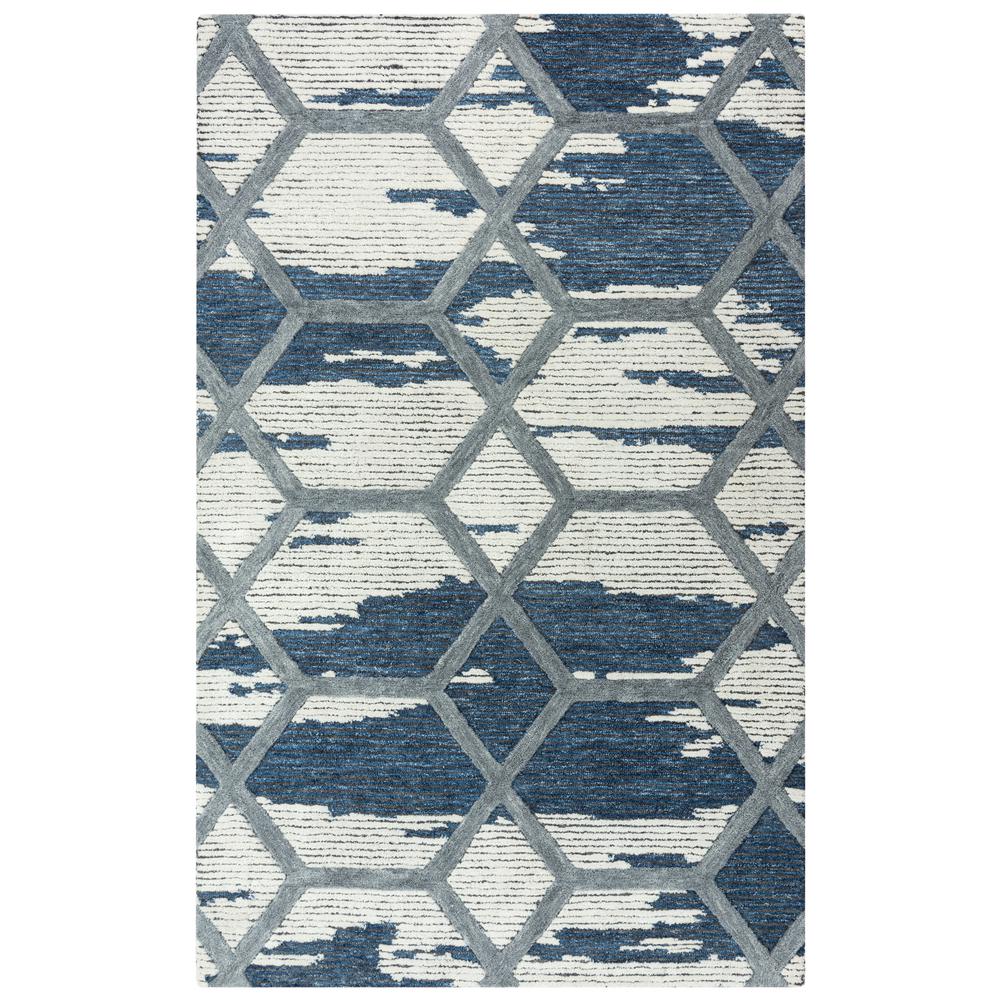 Honey BLUE 7'6"X9'6" Hand-Tufted Rug- 001103. Picture 4