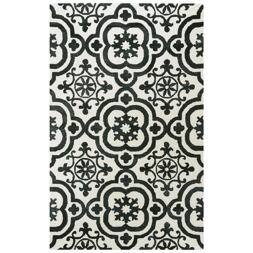 Hand Tufted Cut & Loop Pile Wool/ Recycled Polyester Rug, 7'6" x 9'6". Picture 10