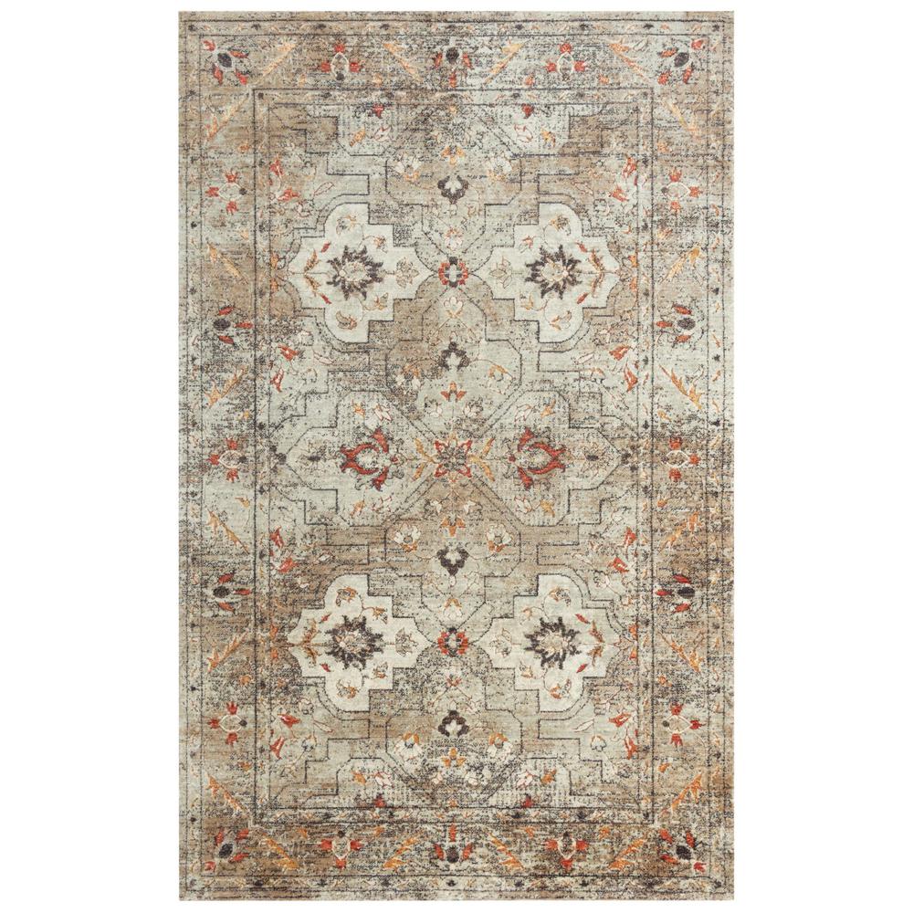 Hybrid Cut Pile Wool/ Tencel Rug, 5' x 8'. Picture 1