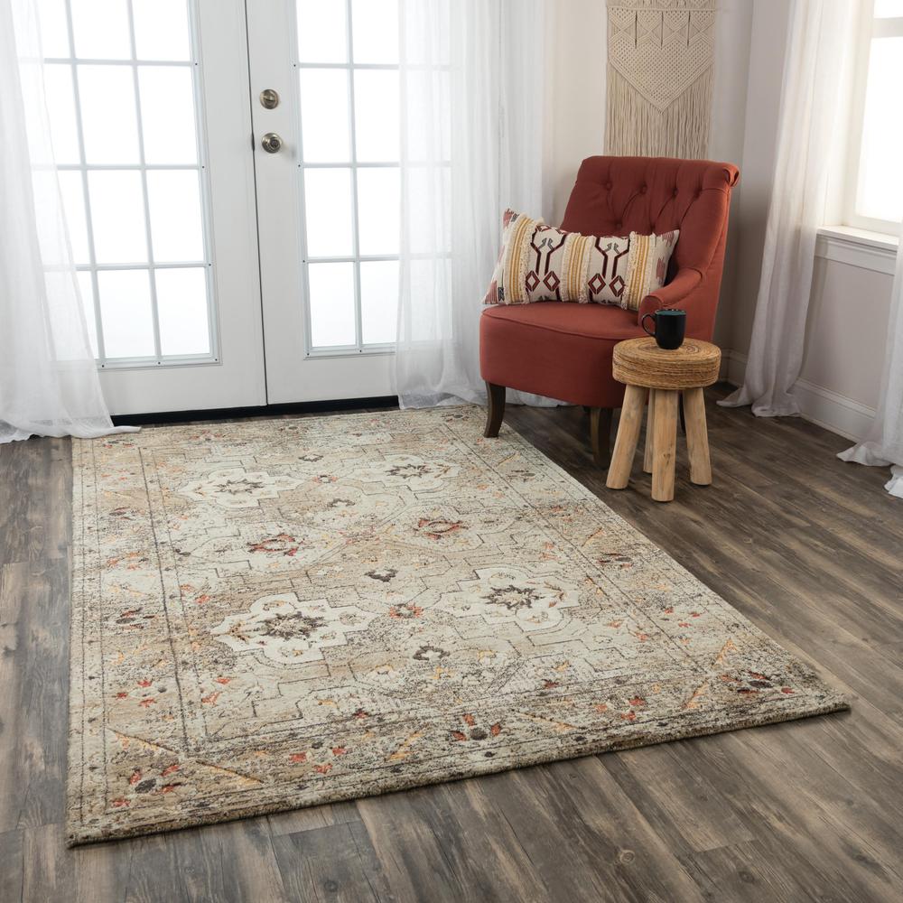 Hybrid Cut Pile Wool/ Tencel Rug, 5' x 8'. Picture 2