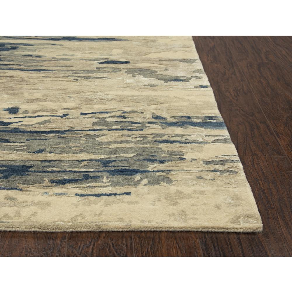 Hand Knotted Cut Pile Wool/ Viscose Rug, 6' x 9'. Picture 3