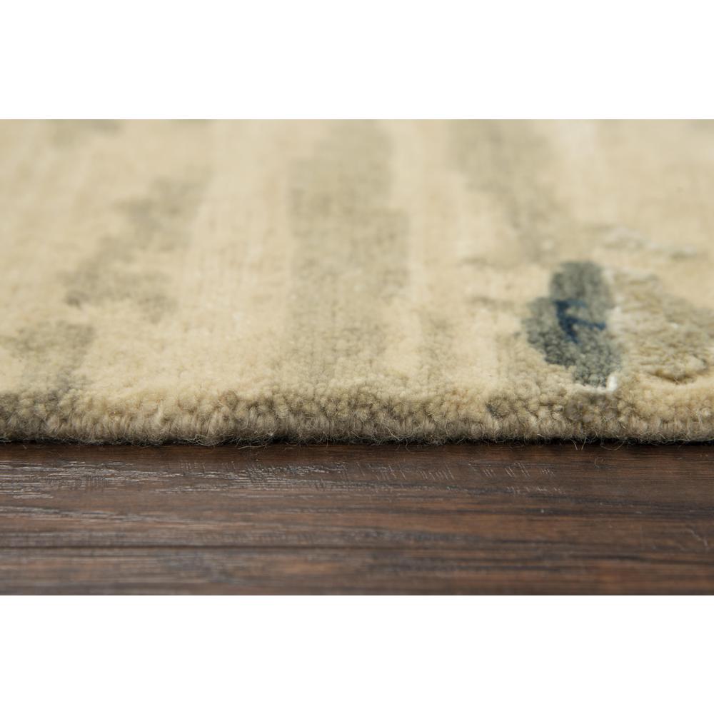 Hand Knotted Cut Pile Wool/ Viscose Rug, 6' x 9'. Picture 6
