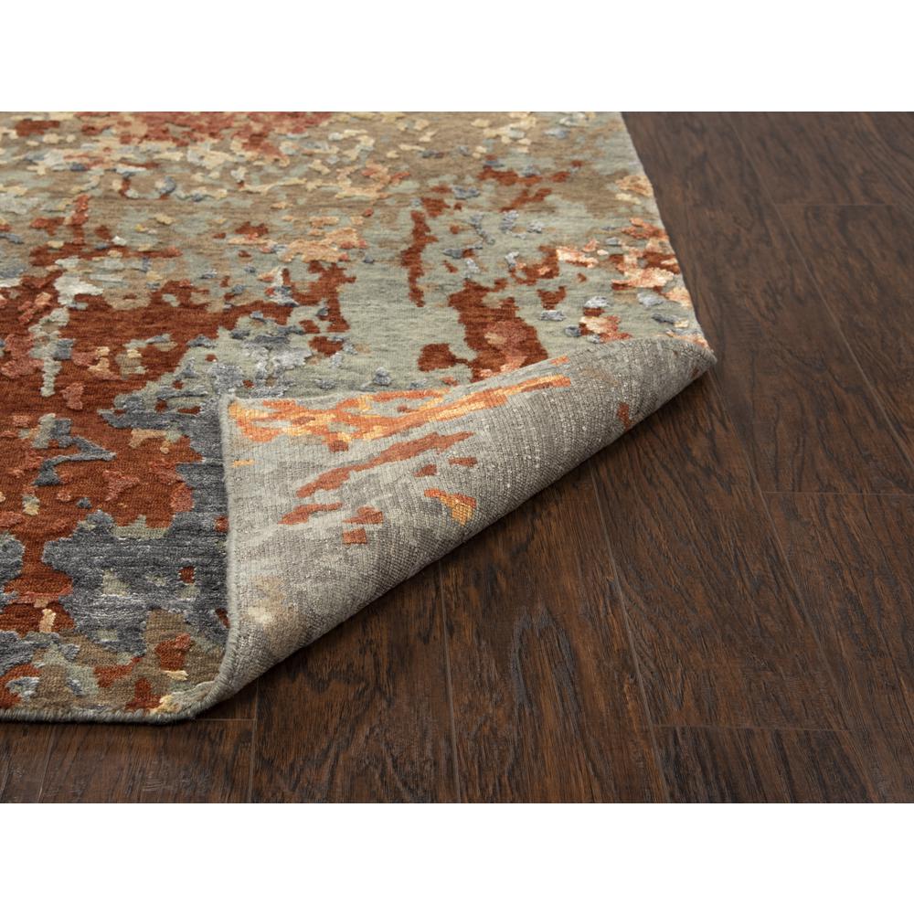 Hand Knotted Cut Pile Wool/ Viscose Rug, 9' x 12'. Picture 8