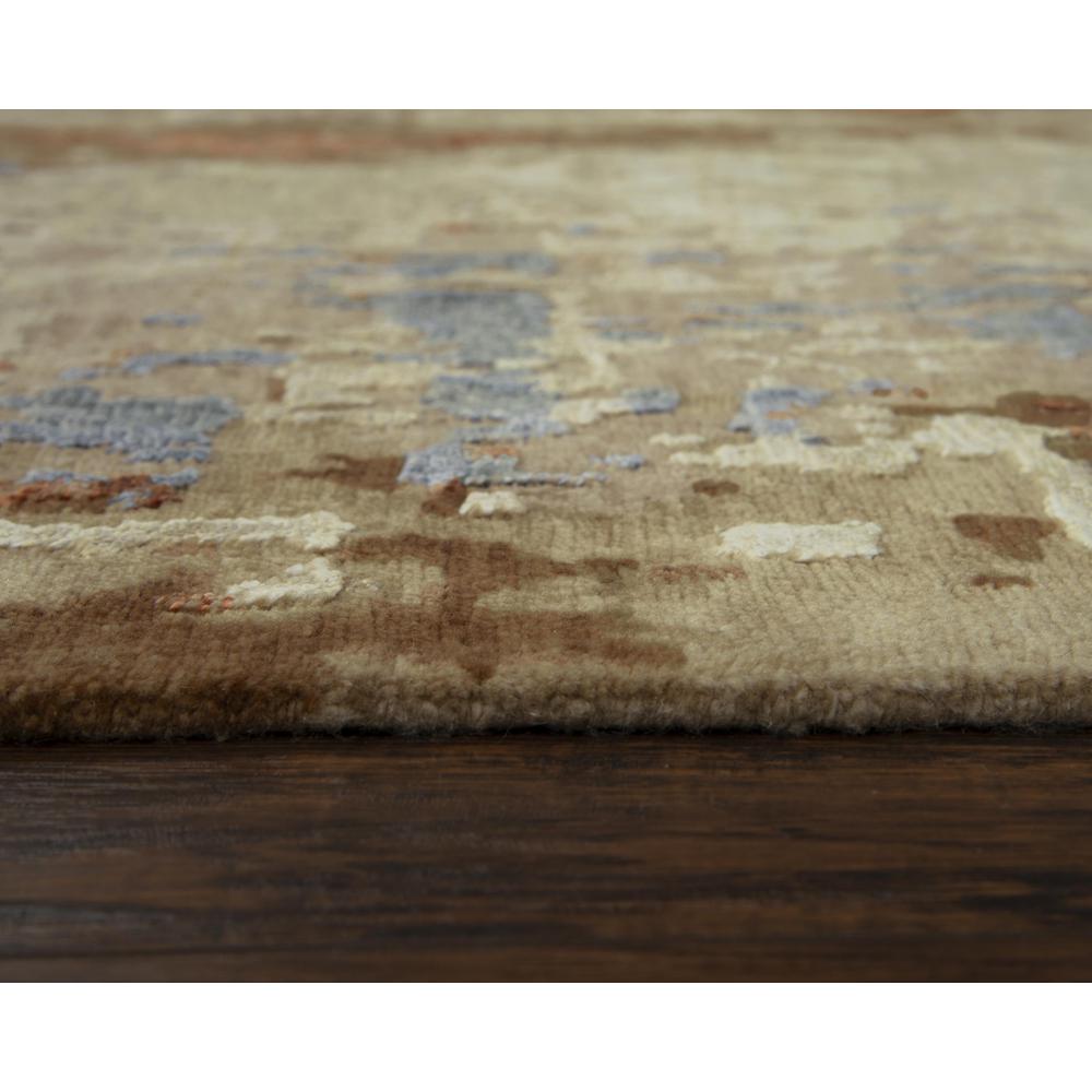 Hand Knotted Cut Pile Wool/ Viscose Rug, 6' x 9'. Picture 6