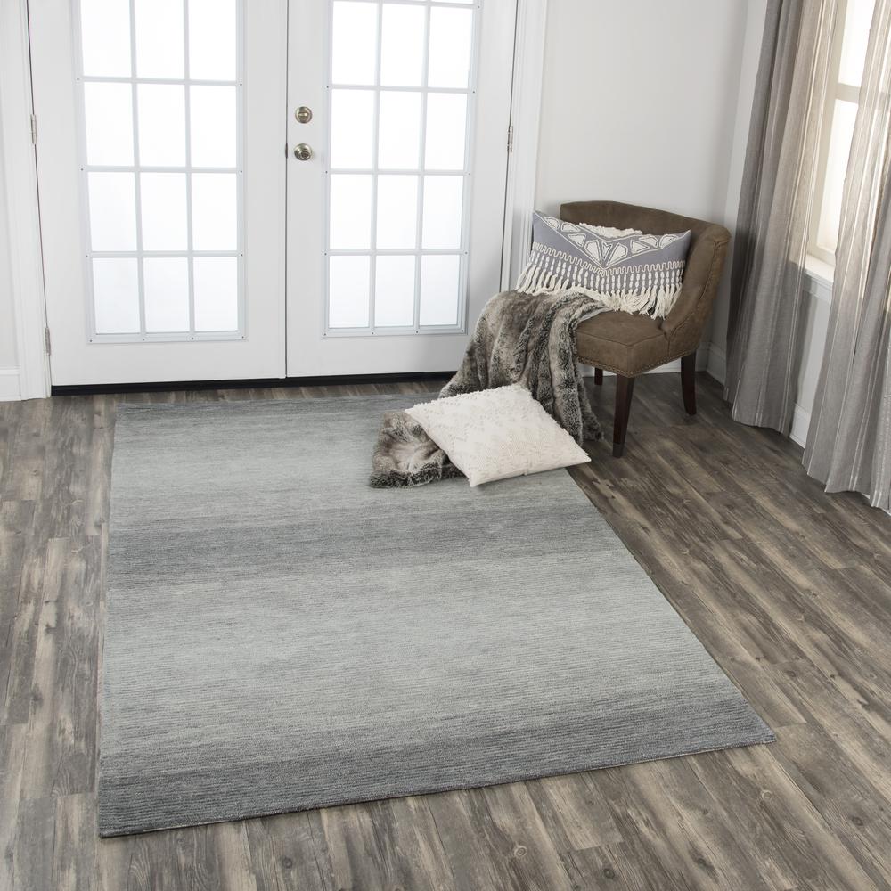 Ascension Gray 5' x 8' Hand-Tufted Rug- AS1003. Picture 6