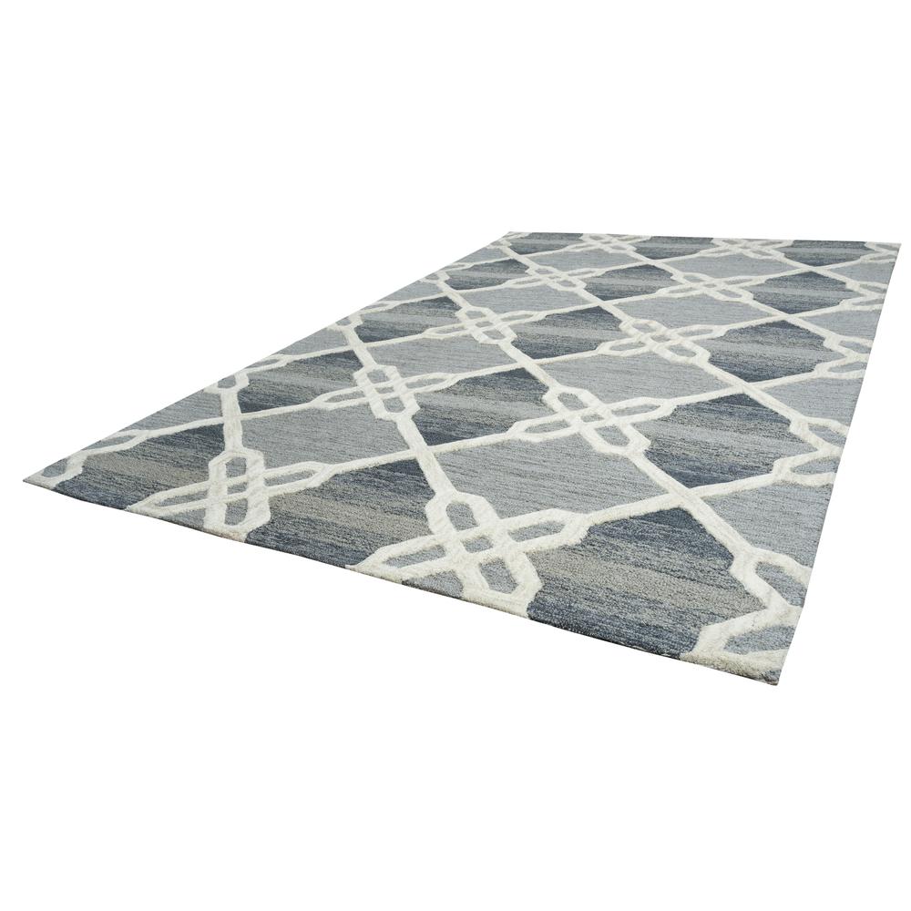 Berlin Blue 8' x 10' Hand-Tufted Rug- BN1010. Picture 1