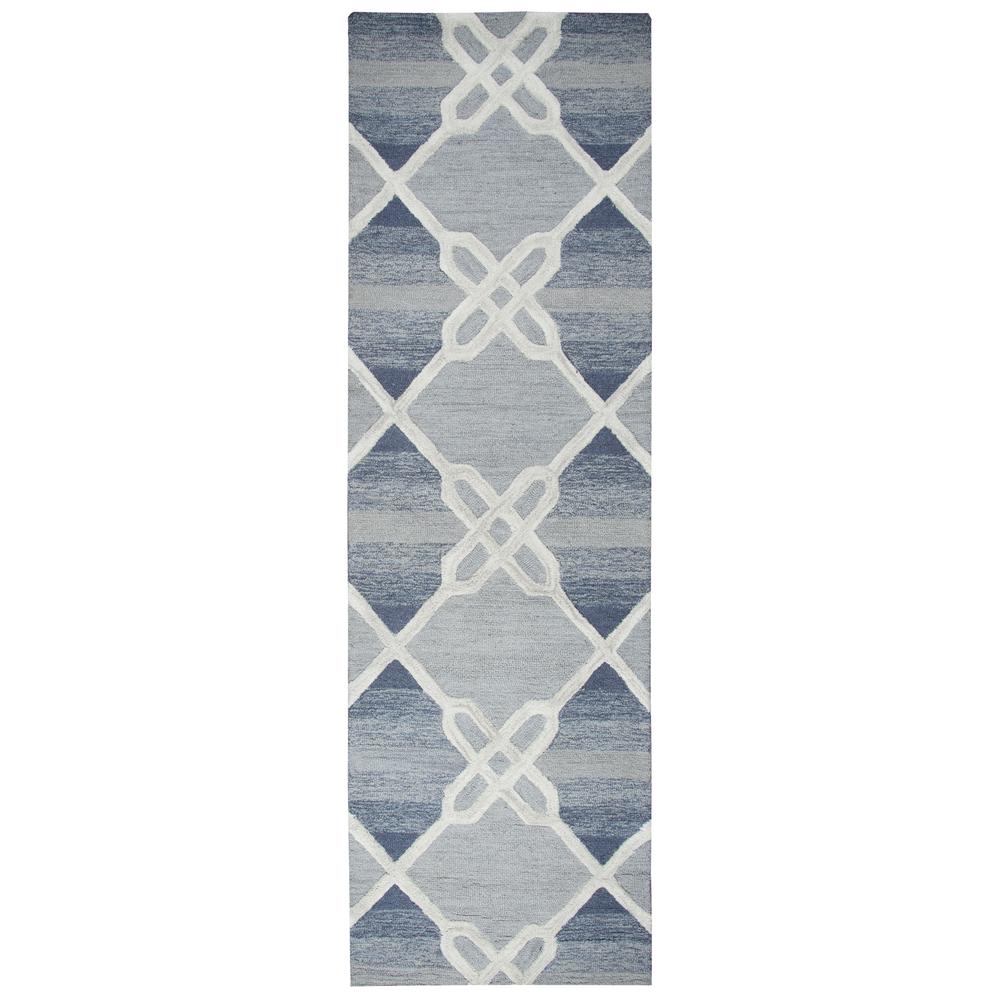 Berlin Blue 8' x 10' Hand-Tufted Rug- BN1010. Picture 7