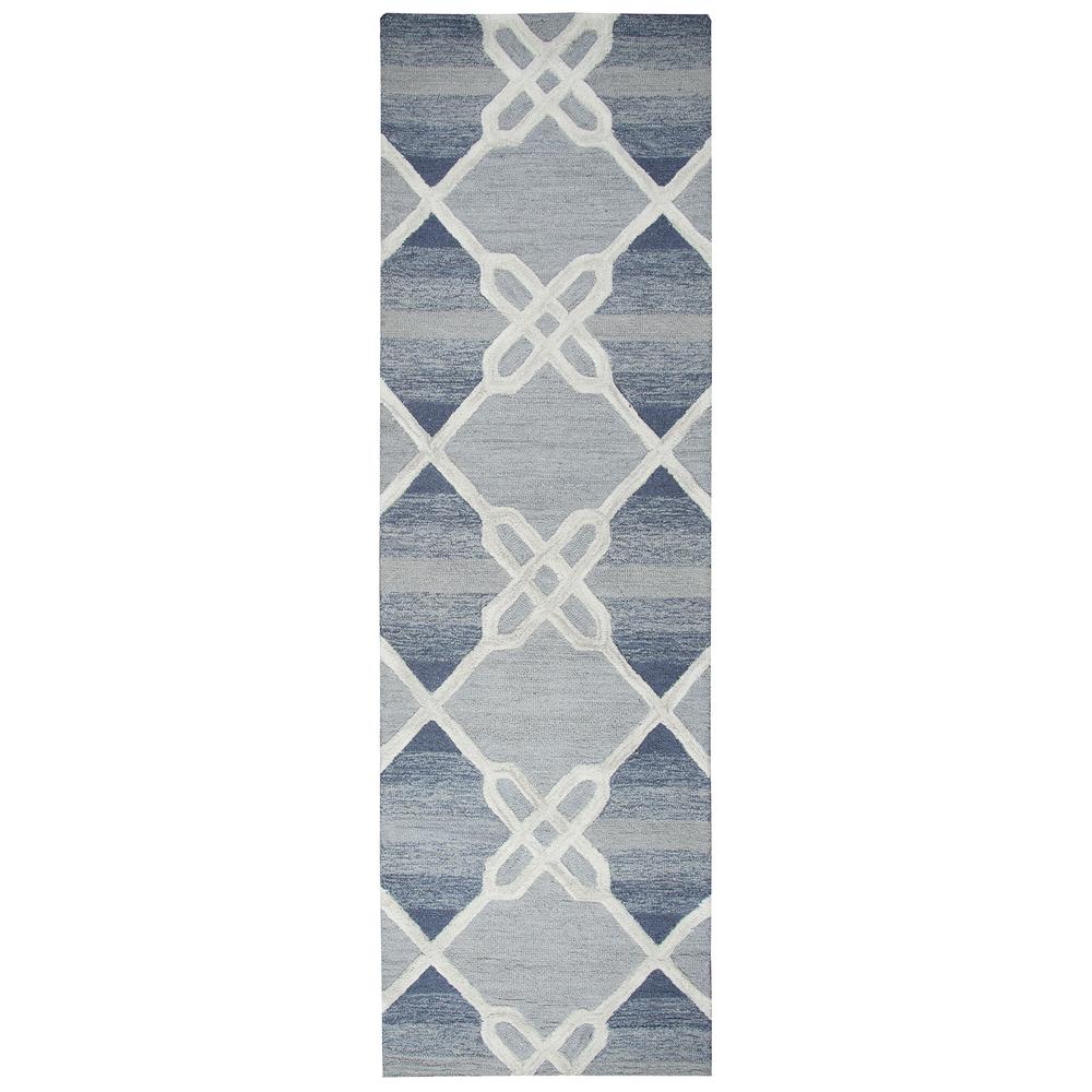 Berlin Blue 8' x 10' Hand-Tufted Rug- BN1010. Picture 14