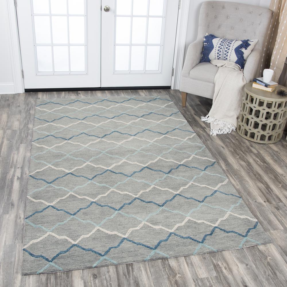 Cascade Gray 9' x 12' Hand-Tufted Rug- CD1004. Picture 6