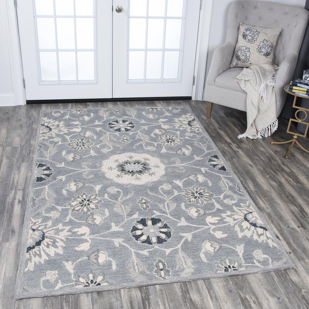 Cascade Gray 9' x 12' Hand-Tufted Rug- CD1008. Picture 13