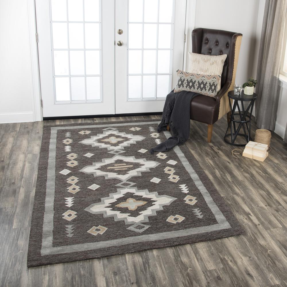 Durango Gray 8' x11' Hand-Tufted Rug- DR1000. Picture 6