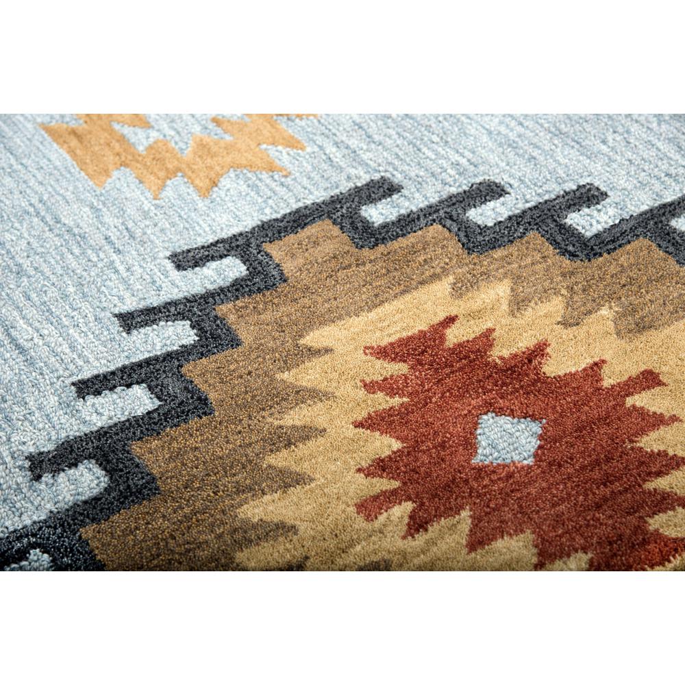 Hand Tufted Loop Pile Wool Rug, 5' x 8'. Picture 5