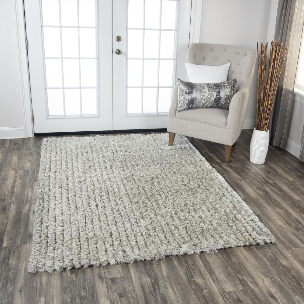 Eclipse Neutral 5'X7'6" Tufted Rug- EC1001. Picture 6