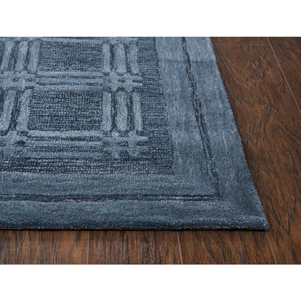 Hand Tufted Cut & Loop Pile Wool Rug, 9' x 12'. Picture 7