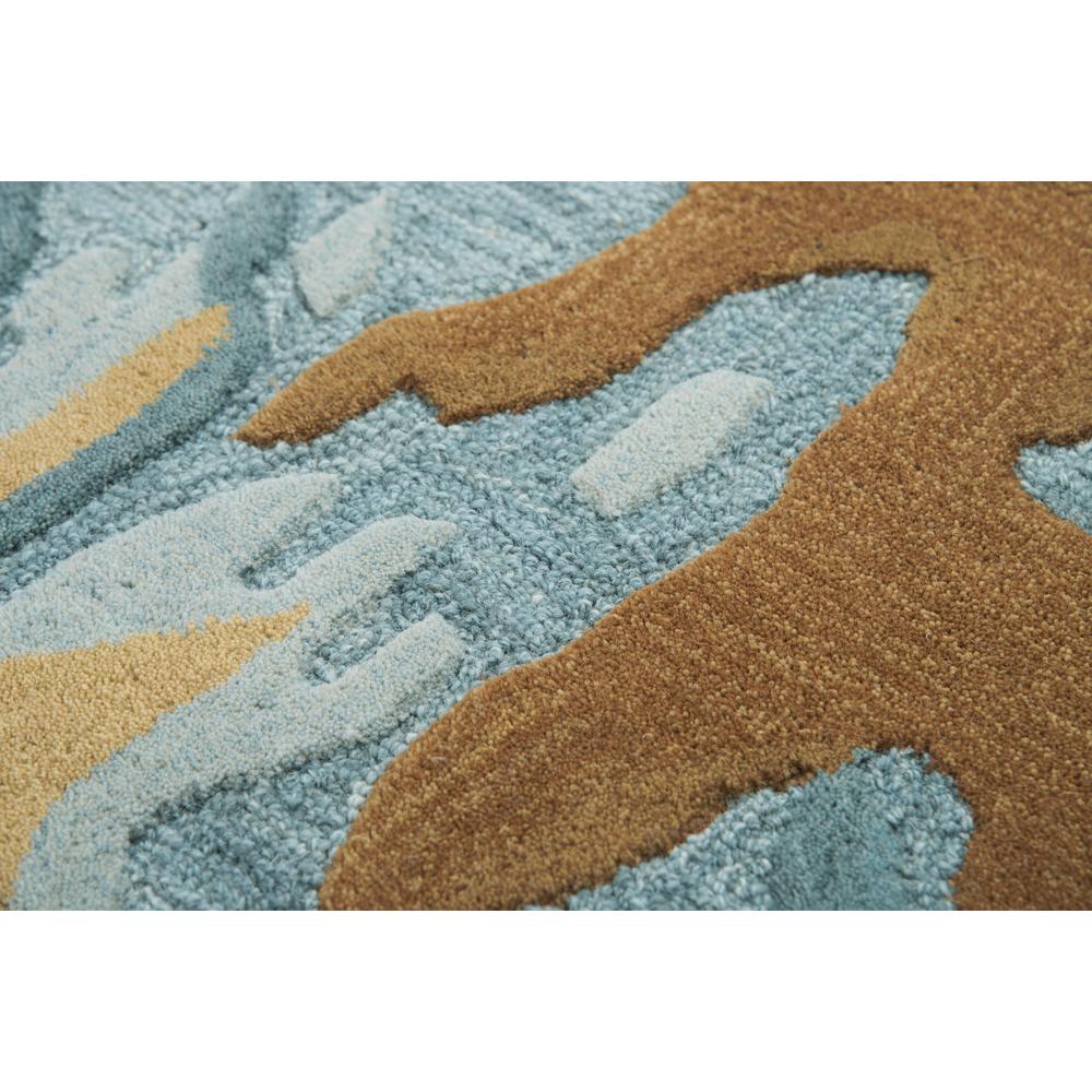 Hand Tufted Cut & Loop Pile Wool Rug, 2'6" x 8'. Picture 5