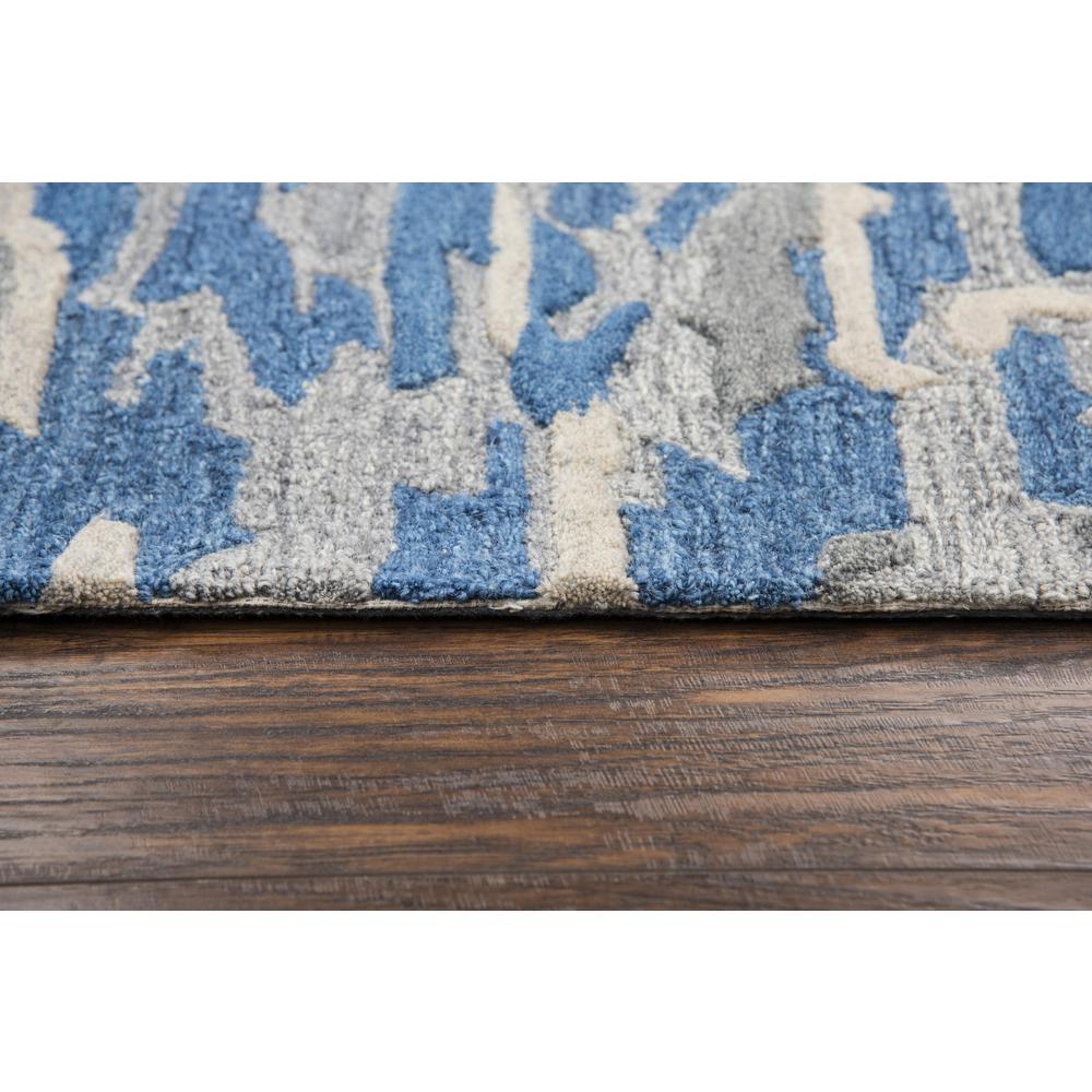 Hand Tufted Cut & Loop Pile Wool Rug, 2'6" x 8'. Picture 6