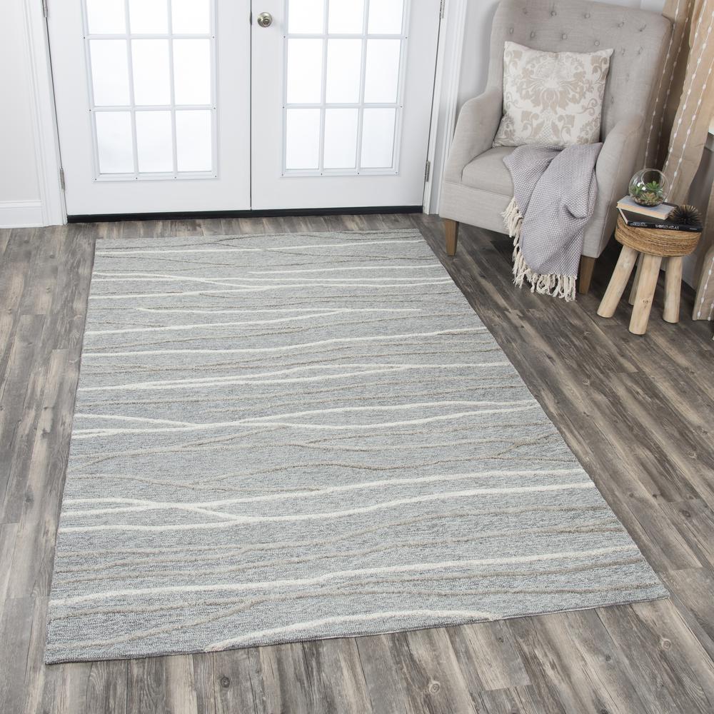 Geneva Gray 9' x 12' Hand-Tufted Rug- GN1012. Picture 7